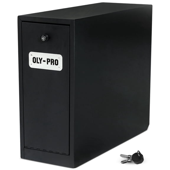 OLY-PRO Truck Tool Box, Lockable Steel Truck Bed Storage Box with 5 Drawer Slides, Heavy Duty Toolbox for Pickup Truck & Side Mount, 8 in, Black