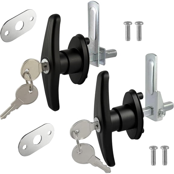 Truck Cap Lock Replacement Parts Fits Leer are Camper Shell Accessories T Handle Latch Door for Pickup Topper Keyed Alike(Left & Right)