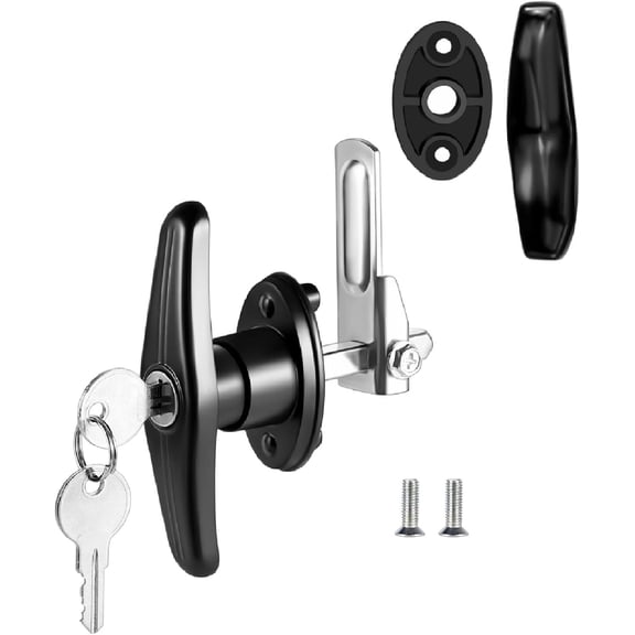 Truck Cap Topper T Handle Lock Matching Set Truck Bed Cap Camper Shell T-Handle Locking Kit (Locking Cam)
