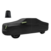 Truck Car Cover Fit for Toyota Tacoma 2005-2025 Double Cab 5ft Bed, with Zipper Door Access All Weather Waterproof Windproof Outdoor Truck Cover Up to 215" L, Black