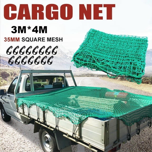 Truck Cargo Anti-Fall Mesh Cover For Pickup Van Luggage Reinforced Trailer Net