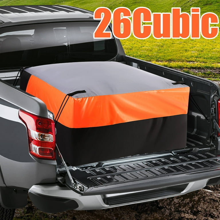 Truck Cargo Bag Waterproof 26 Cu.ft, Heavy Duty 500D PVC Cargo Travel Bag  for Pickup Truck Bed with Waterproof Zipper and Storage Bag for Outdoor  Camping Travelling 
