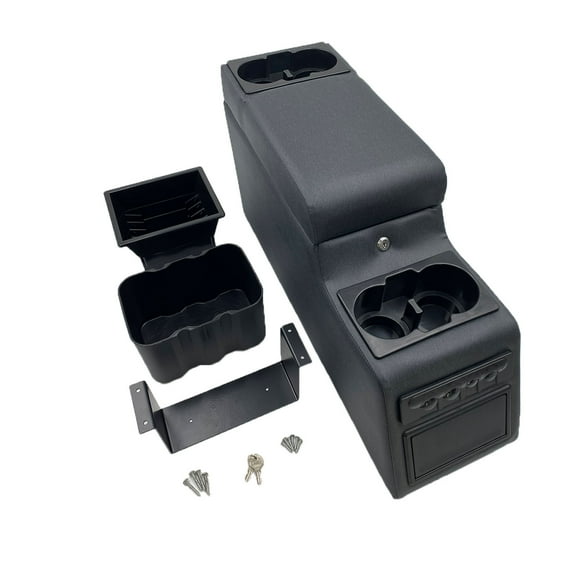 Truck Center Console Truck Seat/Bench Organizer for Jeep CJ5 1976-1983,Jeep CJ7 1976-1986,Jeep Wrangler(YJ) 1987-1995（Denim Black）