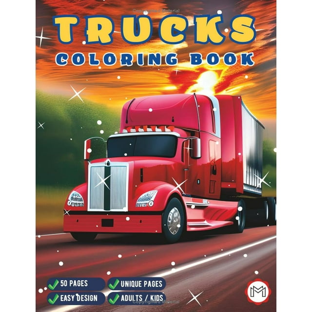 Truck Coloring Book For Adults Truck Coloring Pages Vehicle Coloring ...