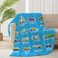 thumbnail image 1 of Truck Construction Flannel Lightweight Blankets Quilt Plush Fleece Soft Bedding Throw Blanket for Couch and Bed 80"x60" for Adult, 1 of 6