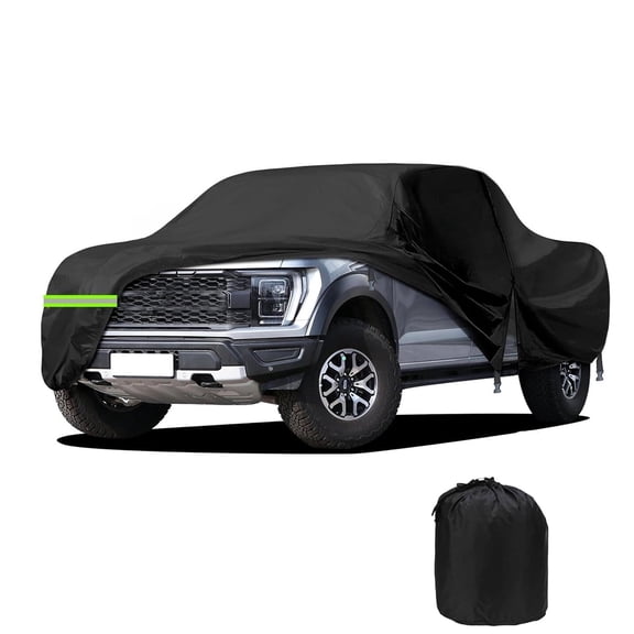Truck Cover Waterproof All Weather, Outdoor Pickup Cover, Universal Fit Most Regular Cab Short Box Compatible with Chevy C10 S10, Maverick, Ford F100 Ranger(up to 210 inch)