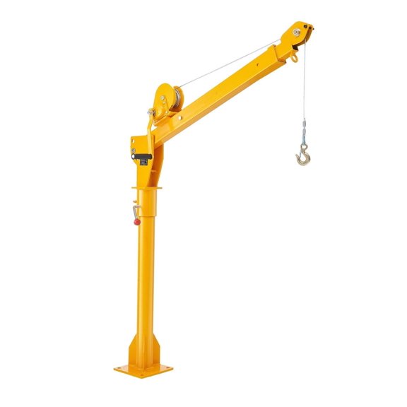 Truck Crane 1100 Lbs - Folding Pickup Bed Crane, Manual Winch, 360 Swivel Jib, Steel Hoist for Construction, Forestry, Factory Lifting