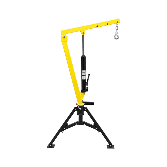 Truck Crane 12V Winch, 1100 lb Lift Capacity, 3500 lb Electric Winch, Folding Telescopic Jib, 360° Swivel Base, Pickup/Hitch Mounted