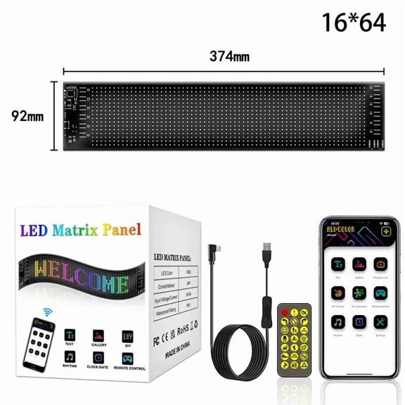 Truck Devil Eye LED Flexible Display Screen APP Bluetooth Car Advertising Screen Car Sticker 2pc-9.2*37.4cm