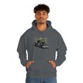 thumbnail image 1 of Truck Driver Camo American Flag Distressed Style Trucker Hoodie, 1 of 4