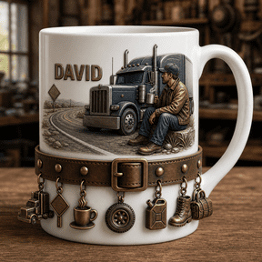 Truck Driver Dad Custom Mug Personalized Coffee Mug for Father’s Day Gift