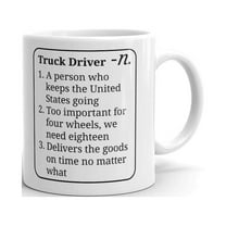 Truck Driver Definition Appreciation Coffee Tea Ceramic Mug Office Work Cup Gift