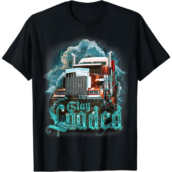 Truck Driver Design For Men Dad Big Rig Semi-Trailer Truckin T-Shirt