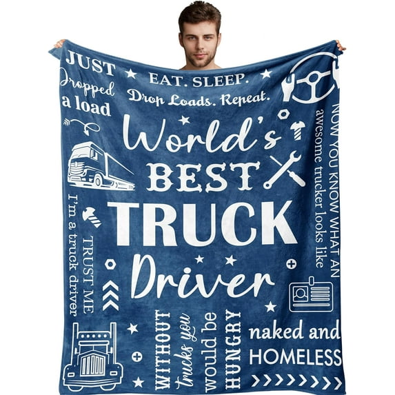 Truck Driver Gifts for Men, Best Gifts for Truck Drivers, Trucker Gifts for Men/Dad, Gifts for Truckers/Truck Lovers, Trucker Gift Ideas, Truck Driver Appreciation Gifts Blanket 50*60