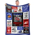 thumbnail image 1 of Truck Driver Gifts for Men, for Truck Drivers, Best Truck Driver Gifts, Truck Driver Appreciation Gifts, Trucker Gifts for Men Truck Lovers Dad Throw Blanket 60"x50", 1 of 6