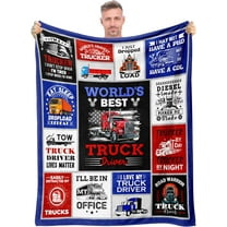 Truck Driver Gifts for Men, for Truck Drivers, Best Truck Driver Gifts, Truck Driver Appreciation Gifts, Trucker Gifts for Men Truck Lovers Dad Throw Blanket 60"x50"