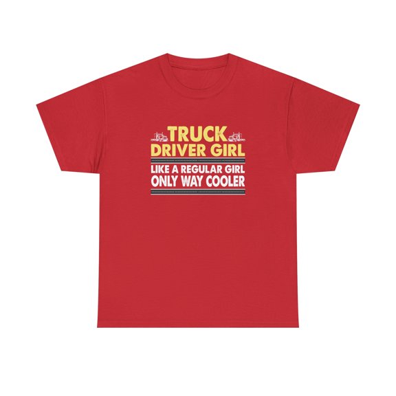Truck Driver Girl Shirt, Highway Driver Tee, Trucker Tee - ID: 2176