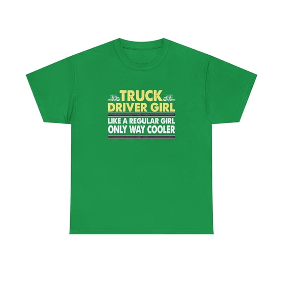 Truck Driver Girl Shirt, Highway Driver Tee, Trucker Tee - ID: 2176