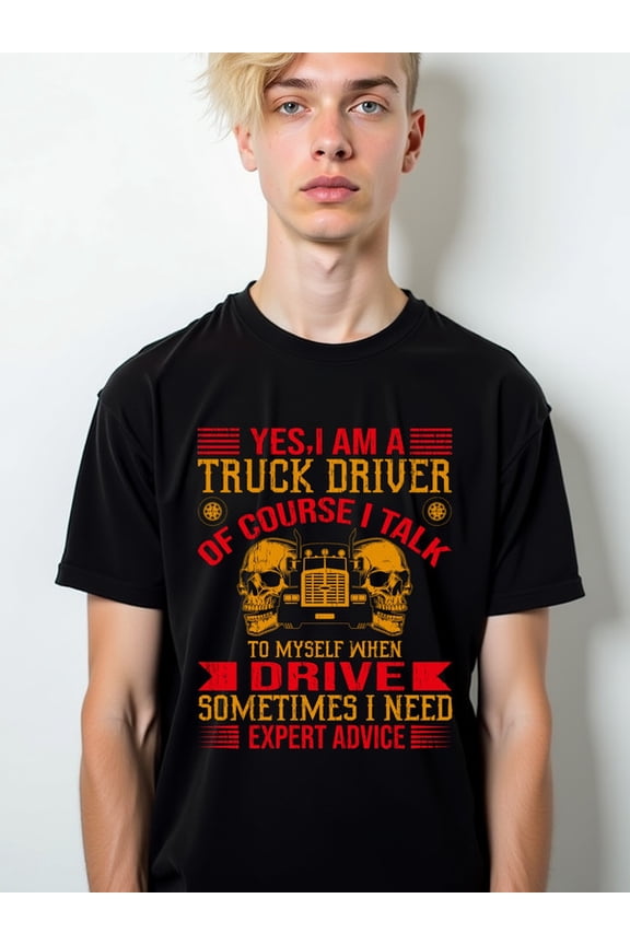 Truck Driver Humor T-Shirt Men comfort colors tshirt black elegantly short Spring and summer clothing Funny Unisex Shirt Cotton tshirts