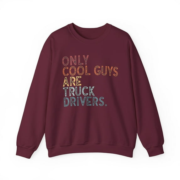 Truck Driver Sweatshirt Gifts Crew Neck Shirt Long Sleeve Unisex