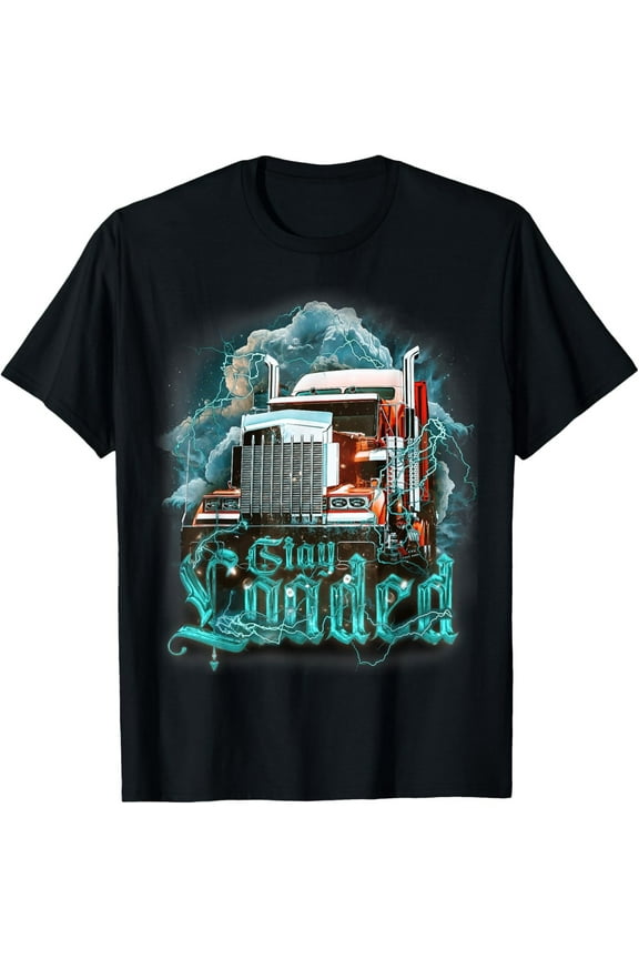 Truck Driver T-Shirt for Men and Dads – Big Rig Semi-Trailer Trucking Gift Tee