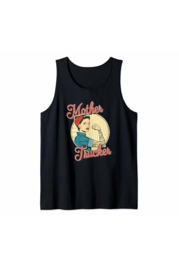 Truck Driver Trucker Mom Tank Top Size S-3XL