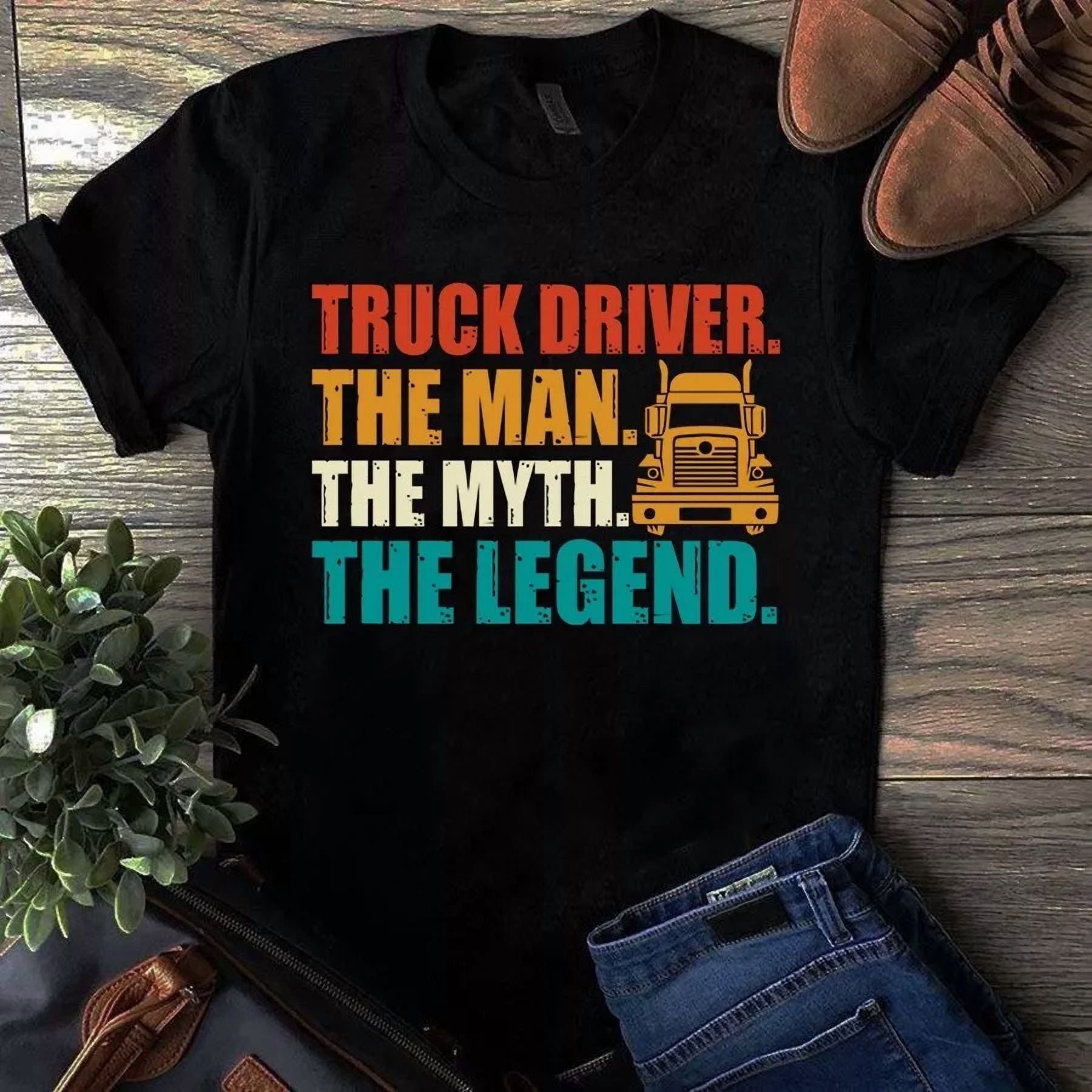 Myth Driver Truck Driver the Man the Myth the Legend Trucker Vintage Gift Tshirt ...
