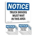 thumbnail image 1 of Truck Drivers Must Wait In This Area OSHA Notice Aluminum Sign 18 Inch x 12 Inch - 10 Pack, 1 of 8