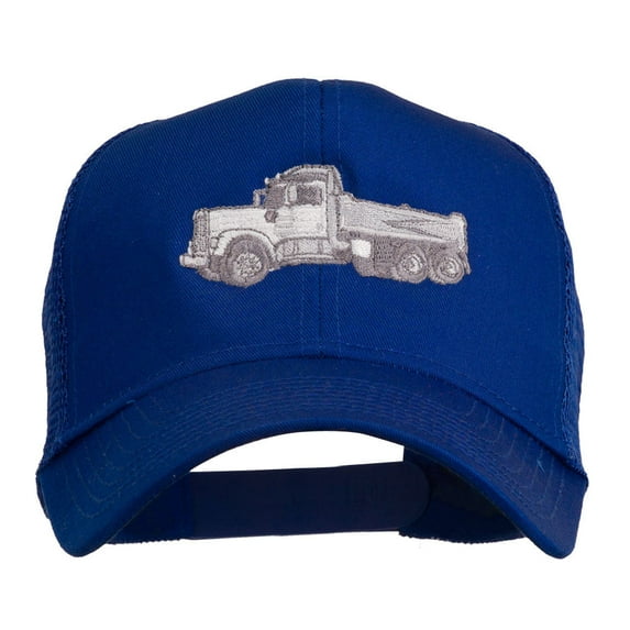 Truck Embroidered Mesh Back Twill Snapback Cap - Royal OSFM