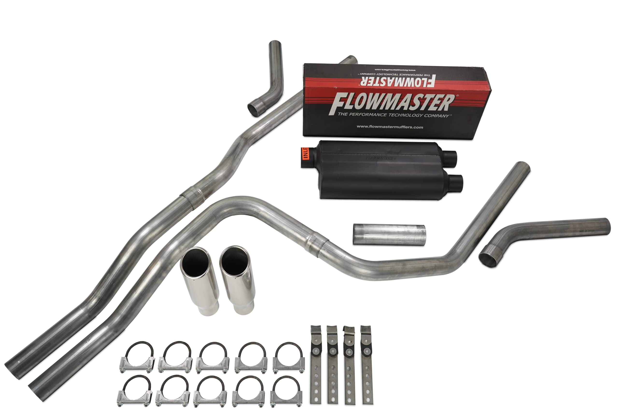 Truck Exhaust Kits Catback 2.5" Dual Exhaust Kit with Flowmaster 50