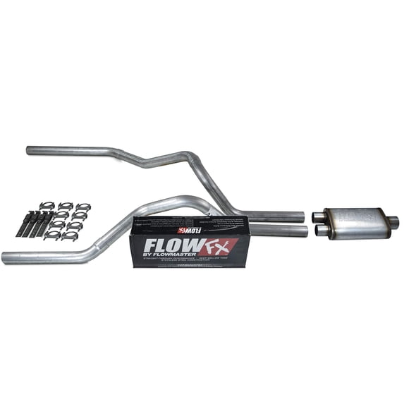 Truck Exhaust Kits - Shop Line Dual Exhaust Sytem 2.5 inch Aluminized Pipe Flowmaster Flow FX Muffler