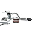 thumbnail image 1 of Truck Exhaust Kits - Shop Line dual exhaust system 2.5" Aluminized pipe Flowmaster Super 10 Muffler 2.5" With Slash Cut Chrome Tips and Corner Exit for Silverado, Sierra, F-Series,& Ram, 1 of 6
