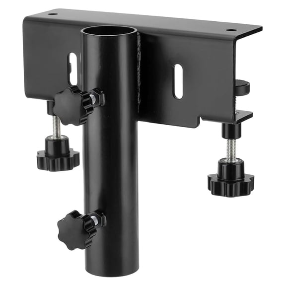 Truck Flag Pole Mount Kit - No Drill Universal Holder, Fits 1.5" Pole, Bed Rail Mount for Tailgating, Parades, Durable Metal, Easy Install