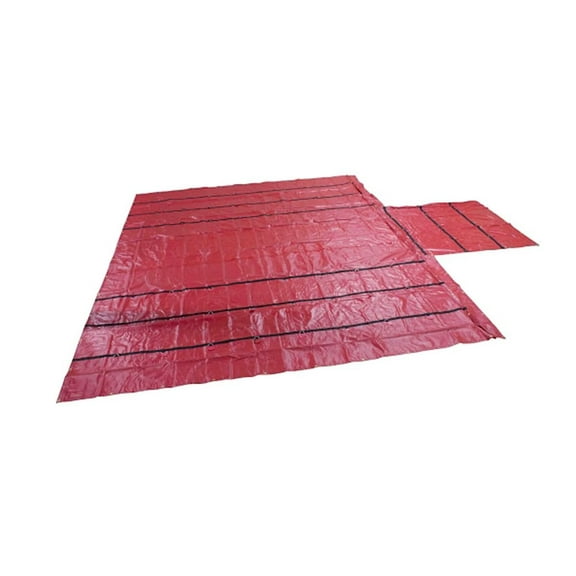 Truck Flatbed Tarps Combination 18oz/14oz Lumber Tarp 24x27 (8' Drop) - Red