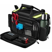 Truck Front Seat Organizer with Dedicated Tablet and Laptop Storage Space with Stabilizing Side Straps