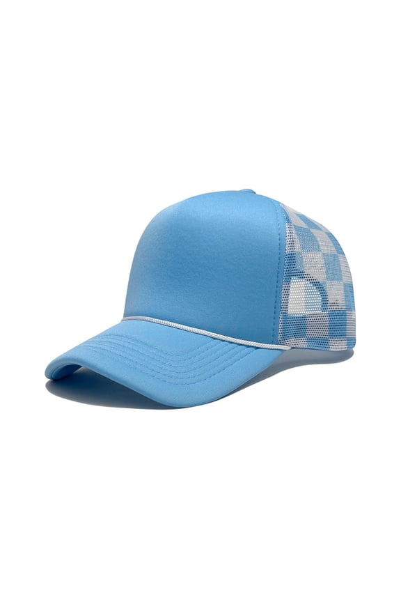 Truck Hats for Men Women Plaid Mesh Baseball Adjustable Snapback Casual Breathable Trucker Hat