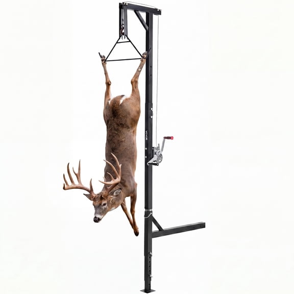 Twister.CK Truck Hitch Game Hoist Kit with 360 Degree Swivel Adjustable Height 600 Pound Capacity Heavy Duty 1 Pack