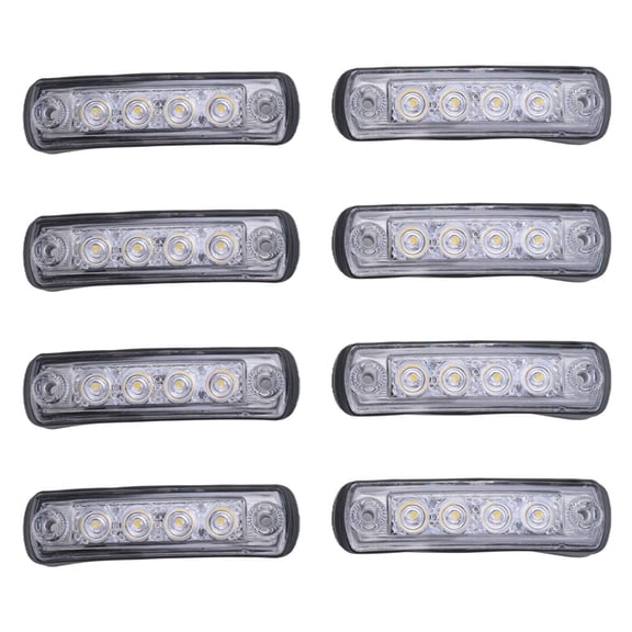 Truck Interior LED Sun Visor Lights for MAN 24V 8-Pack ABS Black Visor Light