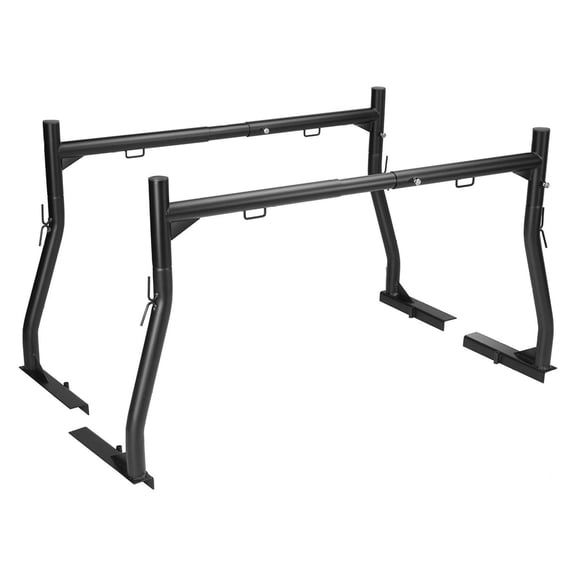 Truck Ladder Rack 46-71 Inch Extendable - 800lbs Capacity Steel Truck Bed Rack - Non-Drilling J-Bolt Mount - Kayak, Surfboard, Lumber Carrier