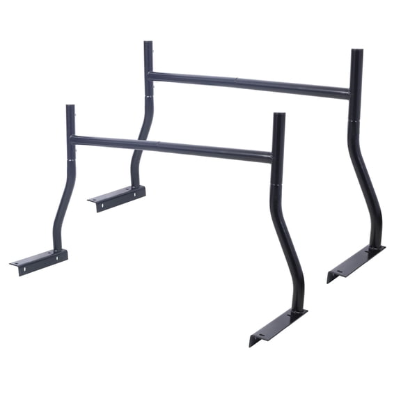 Truck Ladder Rack 650 LBS Capacity Adjustable 2-Bar Utility Contractor Rack - Universal Pick-Up Truck Bed Mount