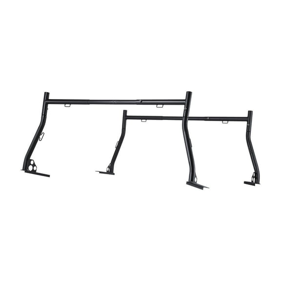 Truck Ladder Rack Universal Cargo Rack 800 lbs Capacity, Adjustable 4973 Inch Steel Pickup Bed Rack with Rope Hooks, Weather-Resistant Coating, Deformation-Resistant Design for Oversized Cargo