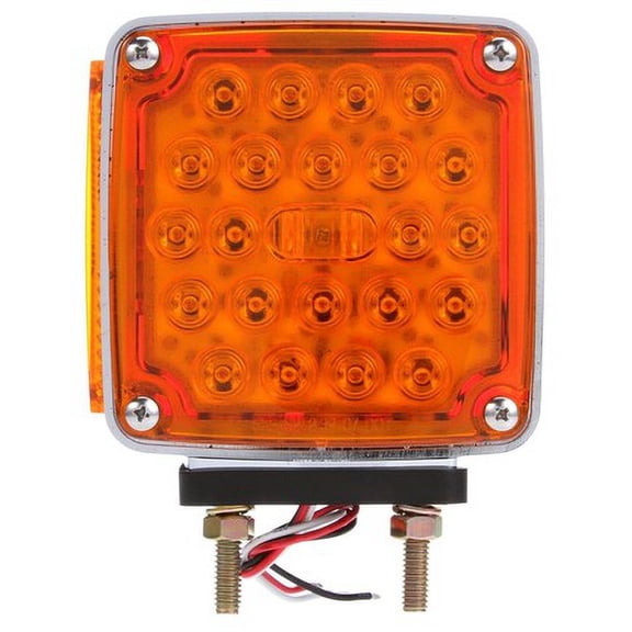 Truck Lite 2758 Signal Stat Pedestal Light Led, Red/Yellow Square, 24