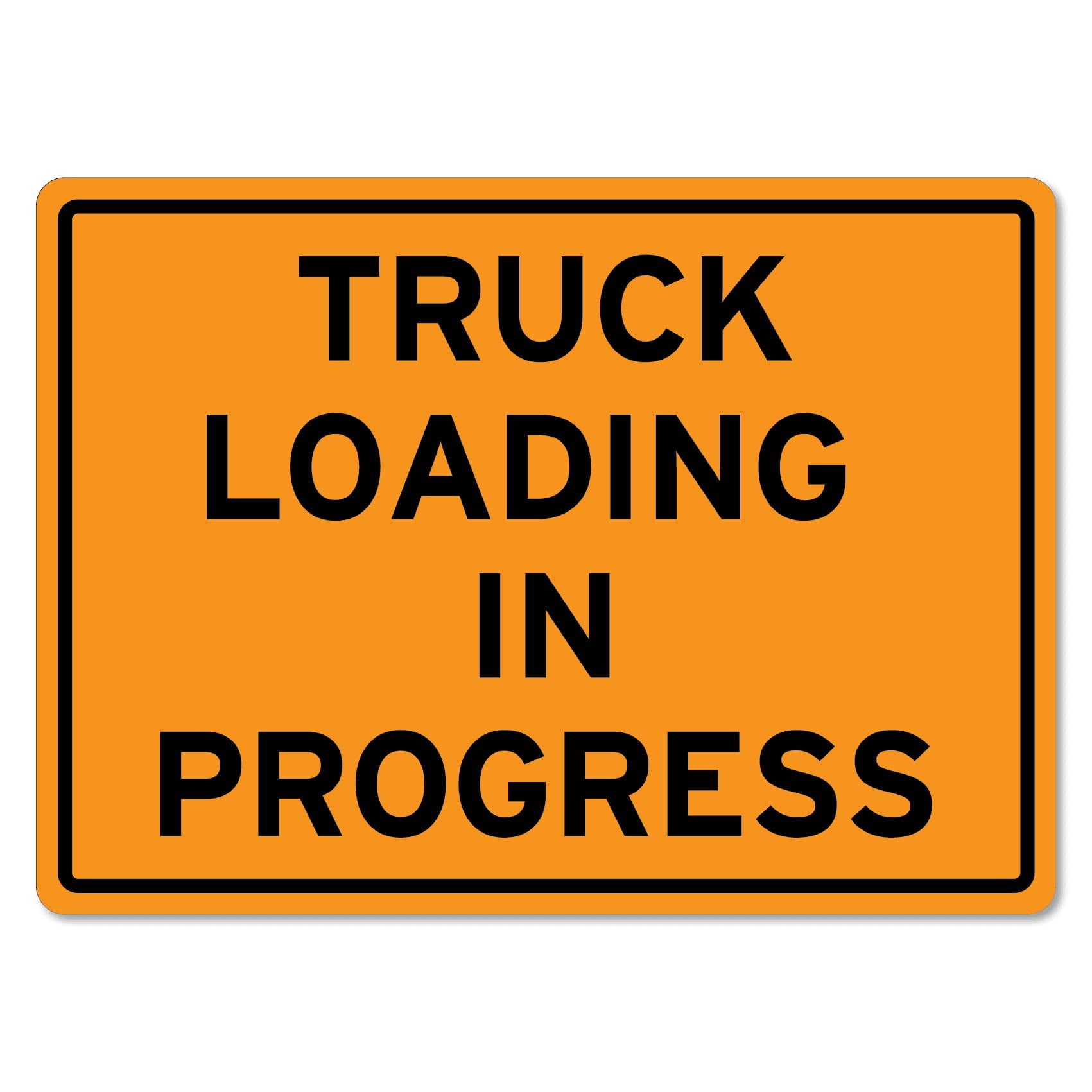 Truck Loading In Progress Sign Traffic and Parking Trucking Metal Tin ...
