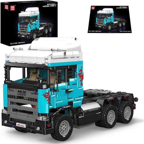 Truck Model Kits, Scania Tractor Head Building Toy Set, MOC Road Trailers Building Toys, Technology Crane Truck Toy for Adult