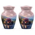 thumbnail image 1 of Truck Mountain Small Urn For Human Ashes - Cremation Urns Burial - Small Urns For Human Ashes - Human Remains Funeral Urn For Ashes - Size 3 Inch Pack Of 2, 1 of 5