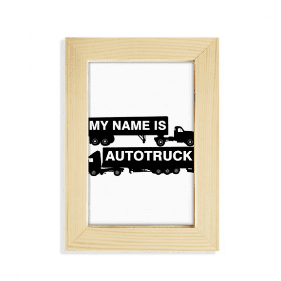 Truck Name Transport Art Deco Fashion Desktop Display Photo Frame Picture Art Painting 5x7 inch