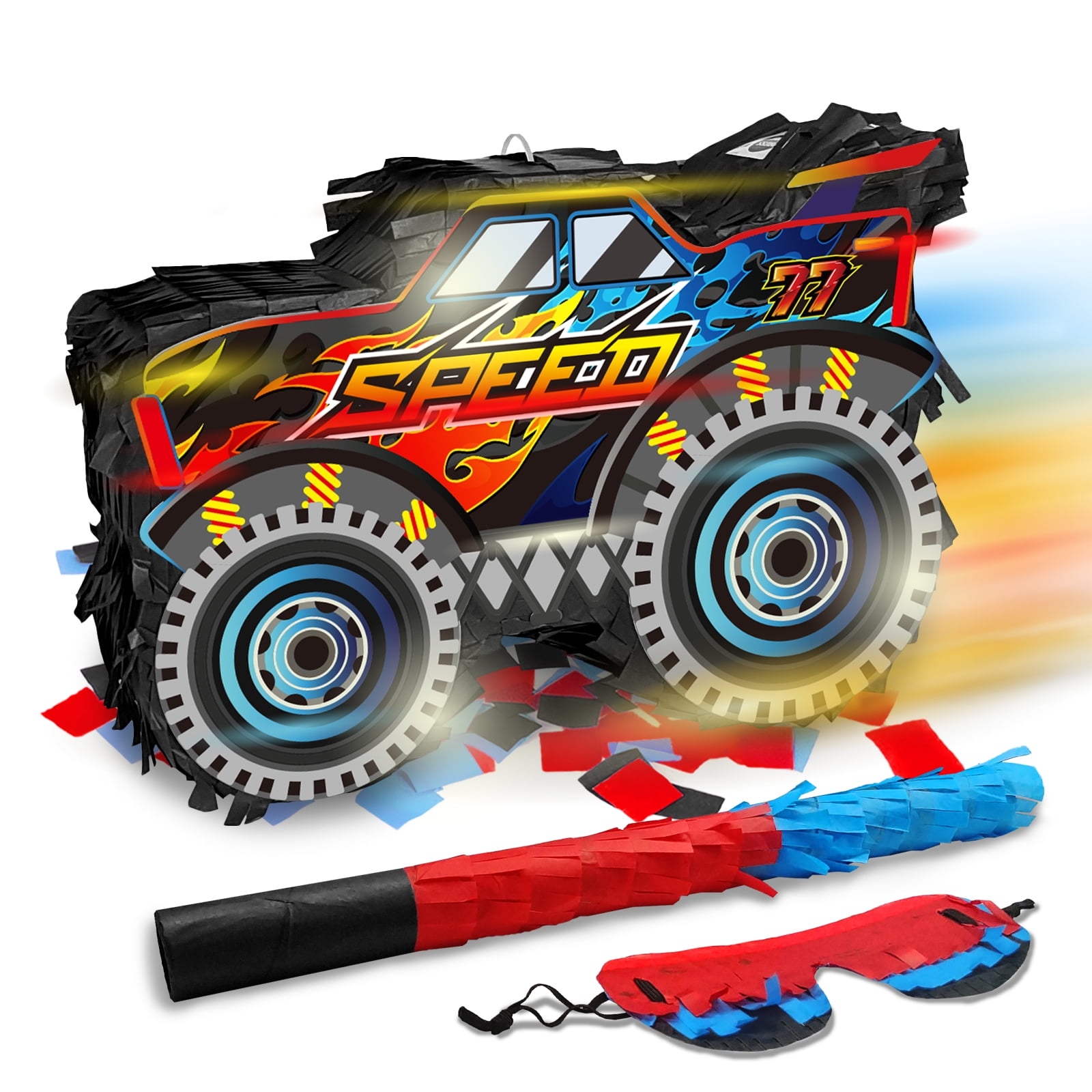 Kidepoch, Monster Truck Piñata Car, C110, with Stick and Blindfold ...