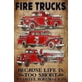 thumbnail image 1 of Truck Poster Jigsaw Puzzles 200 Pieces For Adults -Fire Truck Is Cool Because Life Is Too Short Wooden Puzzles For Adults And Family Home Decoration Family Entertainment Leisure Fun Interactive, 1 of 6