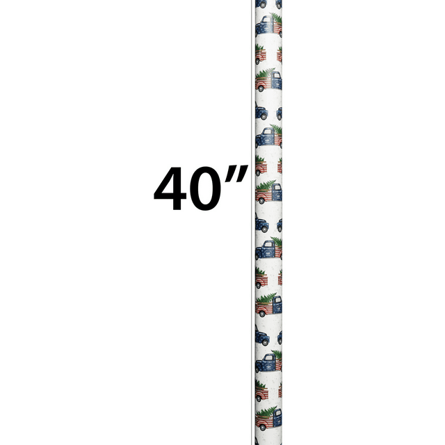 Truck Premium Gift Wrap, Christmas, Paper, 40", 80 Sq. ft. MultiColor