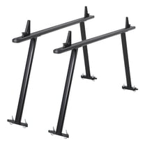 Truck Rack, 35-71in Adjustable Width Ladder Rack for Truck, Aluminum 1000 Lbs Capacity with 8 Non-Drilling j-Bolt, Extendable Aluminum Truck Ladder Rack Adjustable Pick-Up Ladder Rack - Black